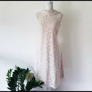 NWT Taylor High Neck Keyhole Back Lace Dress